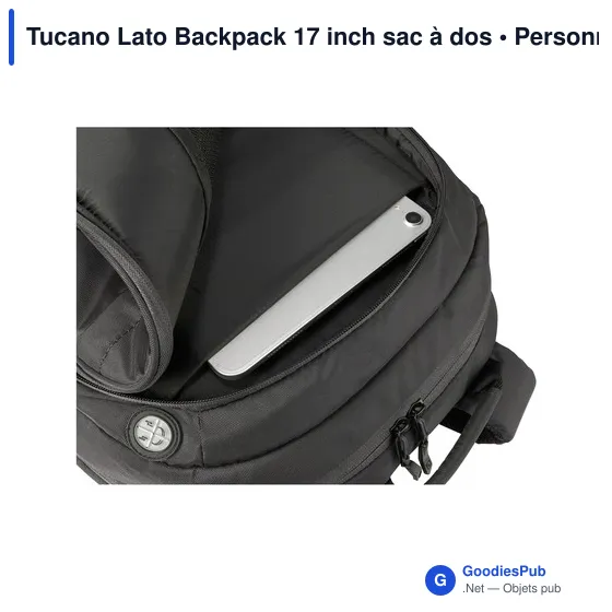 Sac à dos personnalisable Tucano Lato 17 pouces avec logo - Image 10