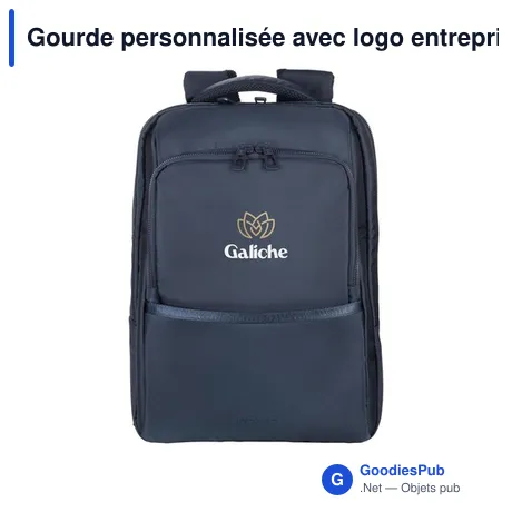 Gourde personnalisée avec logo entreprise pet recyclé noir