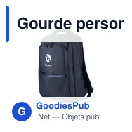 Gourde personnalisée avec logo entreprise pet recyclé noir - Miniature 2