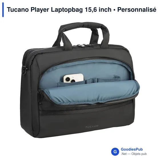 Sacoche ordinateur personnalisable Tucano Player pour logo - Image 6