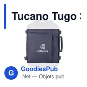 Sac à dos cabine personnalisable Tucano Tugo 3M avec logo - Miniature 1