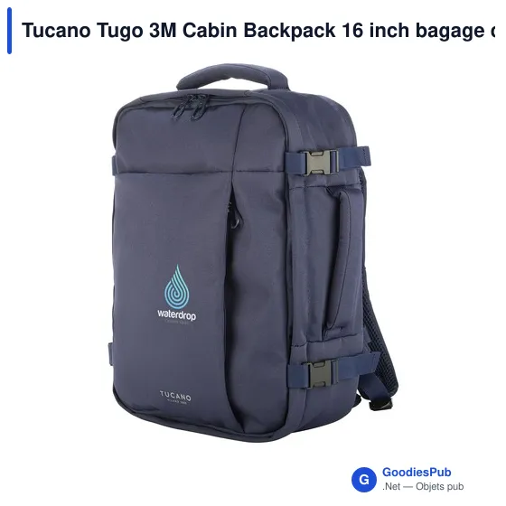 Sac à dos cabine personnalisable Tucano Tugo 3M avec logo - Image 2