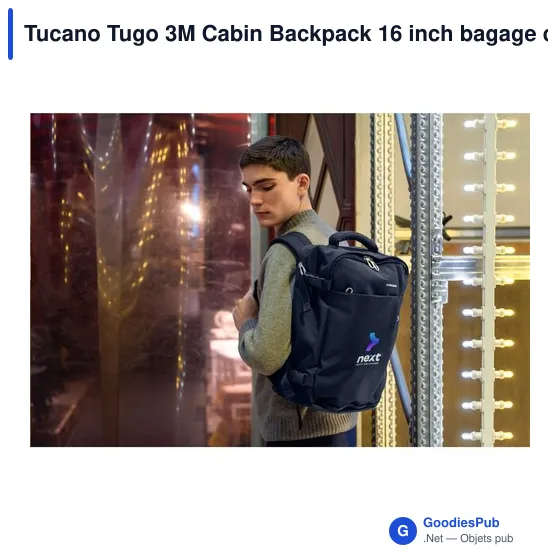 Sac à dos cabine personnalisable Tucano Tugo 3M avec logo - Image 11