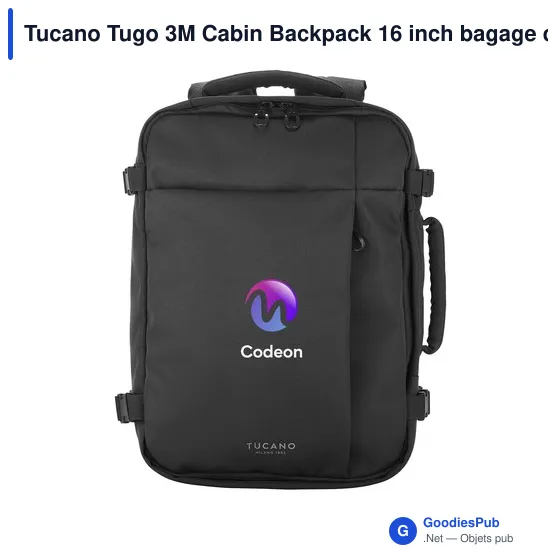 Sac à dos cabine personnalisable Tucano Tugo 3M avec logo - Image 12