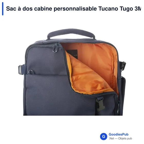 Sac à dos cabine personnalisable Tucano Tugo 3M avec logo - Image 6