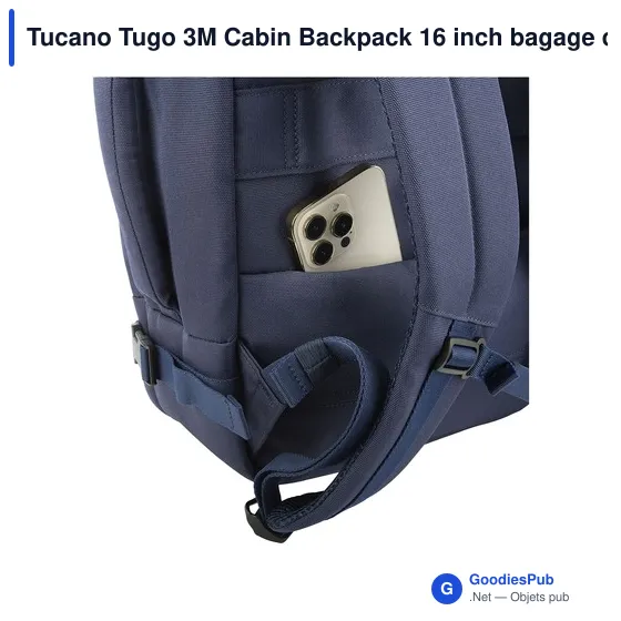 Sac à dos cabine personnalisable Tucano Tugo 3M avec logo - Image 8