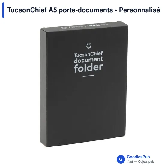 Porte-documents A5 personnalisable TucsonChief avec logo - Image 2