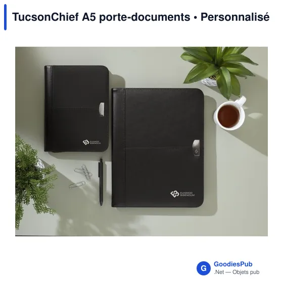 Porte-documents A5 personnalisable TucsonChief avec logo - Image 4
