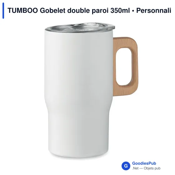 Gobelet isotherme personnalisable TUMBOO avec logo - 350ml - Image 1
