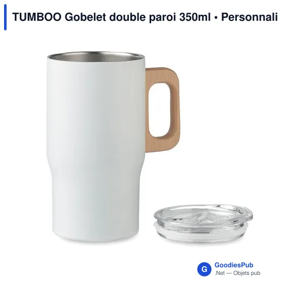 Gobelet isotherme personnalisable TUMBOO avec logo - 350ml - Image 2
