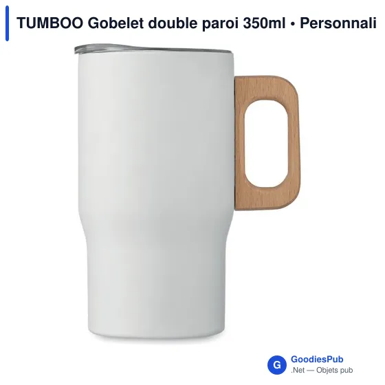 Gobelet isotherme personnalisable TUMBOO avec logo - 350ml - Image 3
