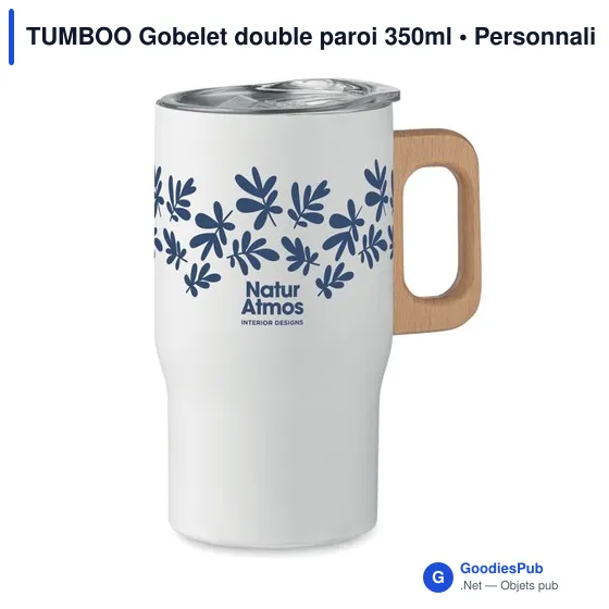 Gobelet isotherme personnalisable TUMBOO avec logo - 350ml - Image 4