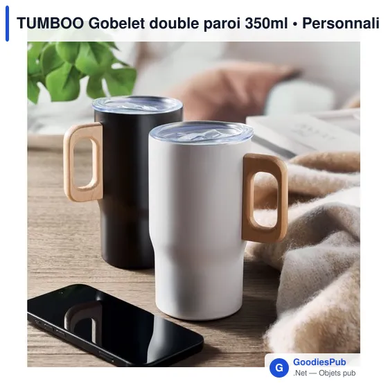 Gobelet isotherme personnalisable TUMBOO avec logo - 350ml - Image 5