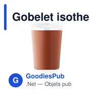Gobelet isotherme personnalisable en acier inoxydable avec logo - Miniature 1