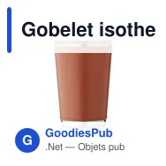 Gobelet isotherme personnalisable en acier inoxydable avec logo - Miniature 2
