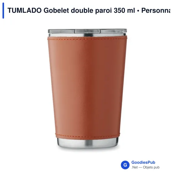 Gobelet isotherme personnalisable en acier inoxydable avec logo - Image 2