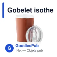 Gobelet isotherme personnalisable en acier inoxydable avec logo - Miniature 3