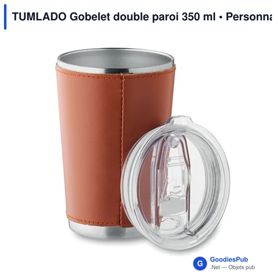 Gobelet isotherme personnalisable en acier inoxydable avec logo - Image 3