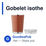 Gobelet isotherme personnalisable en acier inoxydable avec logo - Miniature 4