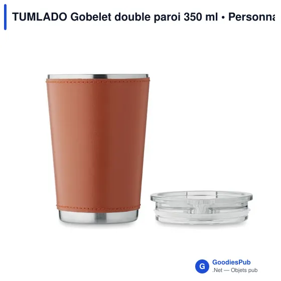 Gobelet isotherme personnalisable en acier inoxydable avec logo - Image 4