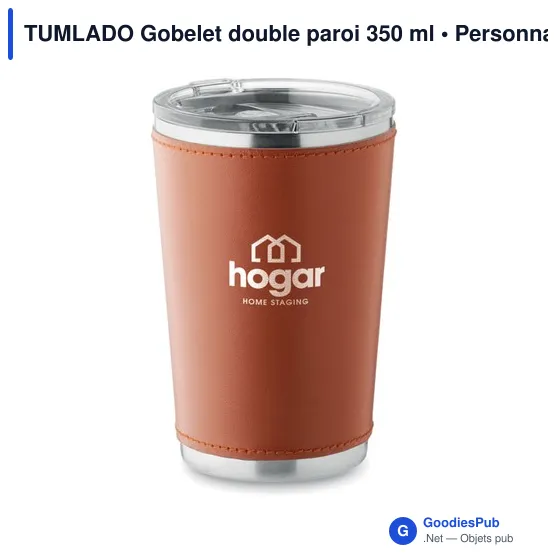 Gobelet isotherme personnalisable en acier inoxydable avec logo - Image 5