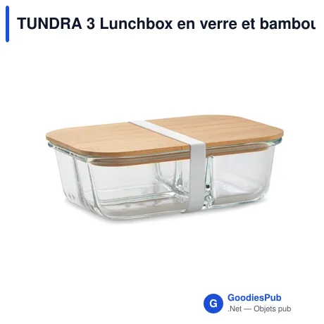 TUNDRA 3 Lunchbox en verre et bambou