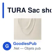 TURA Sac shopping coton biologique - Miniature 1