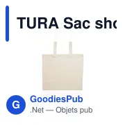 TURA Sac shopping coton biologique - Miniature 2