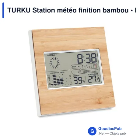 TURKU Station météo finition bambou