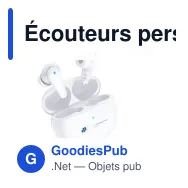 Écouteurs personnalisables blancs avec logo - TCL MoveAudio Neo - Miniature 1