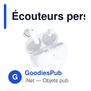 Écouteurs personnalisables blancs avec logo - TCL MoveAudio Neo - Miniature 2