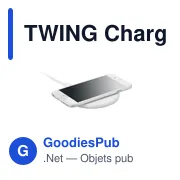 TWING Chargeur sans fil ABS recyclé - Miniature 3
