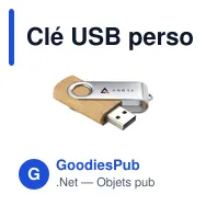 Clé USB personnalisable Twist Bamboo 16 Go avec logo - Miniature 3