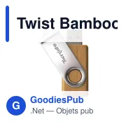 Clé USB personnalisable Twist Bamboo 64 Go avec logo - Miniature 2