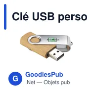 Clé USB personnalisable en bambou avec logo - Twist Bamboo 8 Go - Miniature 3