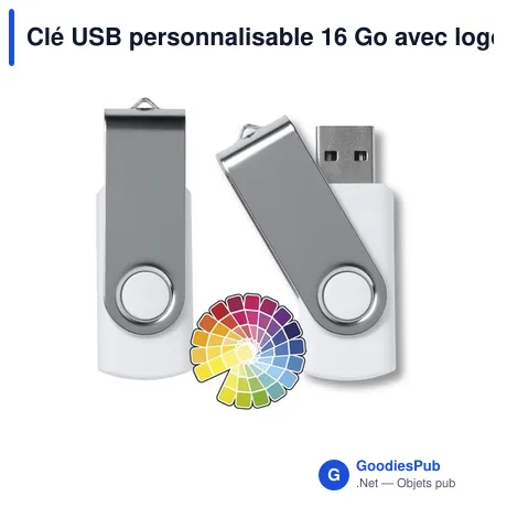 Clé USB personnalisable 16 Go avec logo - Twist