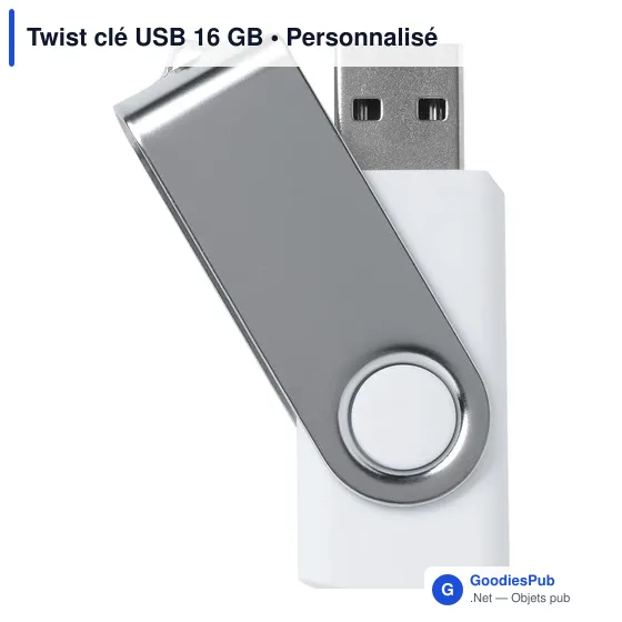 Clé USB personnalisable 16 Go avec logo - Twist - Image 3