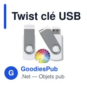 Clé USB personnalisable 32 Go avec logo - Twist - Miniature 1