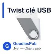 Clé USB personnalisable 32 Go avec logo - Twist - Miniature 3