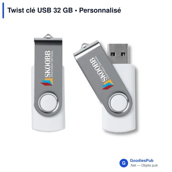 Clé USB personnalisable 32 Go avec logo - Twist - Image 3