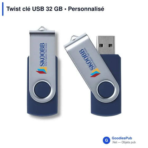 Clé USB personnalisable 32 Go avec logo - Twist - Image 7