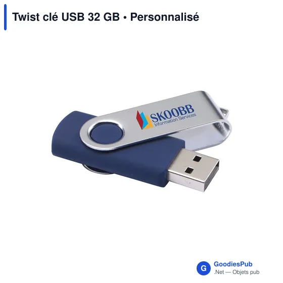 Clé USB personnalisable 32 Go avec logo - Twist - Image 8