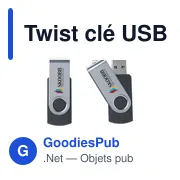Clé USB personnalisable 4 Go avec logo - Twist - Miniature 3