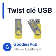 Clé USB personnalisable 4 Go avec logo - Twist - Miniature 5