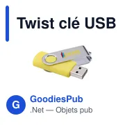 Clé USB personnalisable 4 Go avec logo - Twist - Miniature 6
