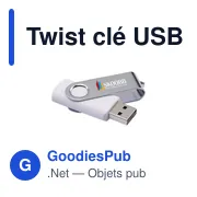 Clé USB personnalisable 4 Go avec logo - Twist - Miniature 8