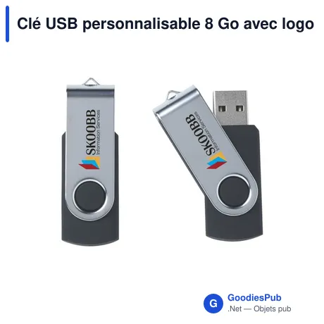 Clé USB personnalisable 8 Go avec logo - Twist