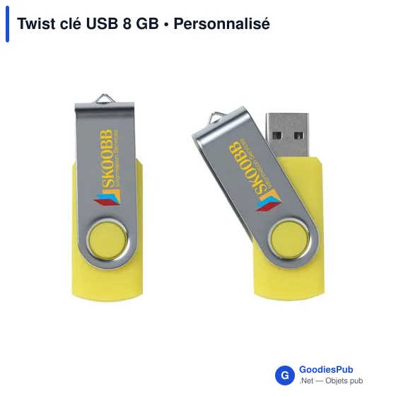Clé USB personnalisable 8 Go avec logo - Twist - Image 11