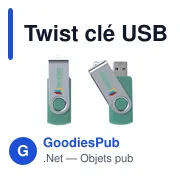 Clé USB personnalisable 8 Go avec logo - Twist - Miniature 3