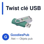 Clé USB personnalisable 8 Go avec logo - Twist - Miniature 4